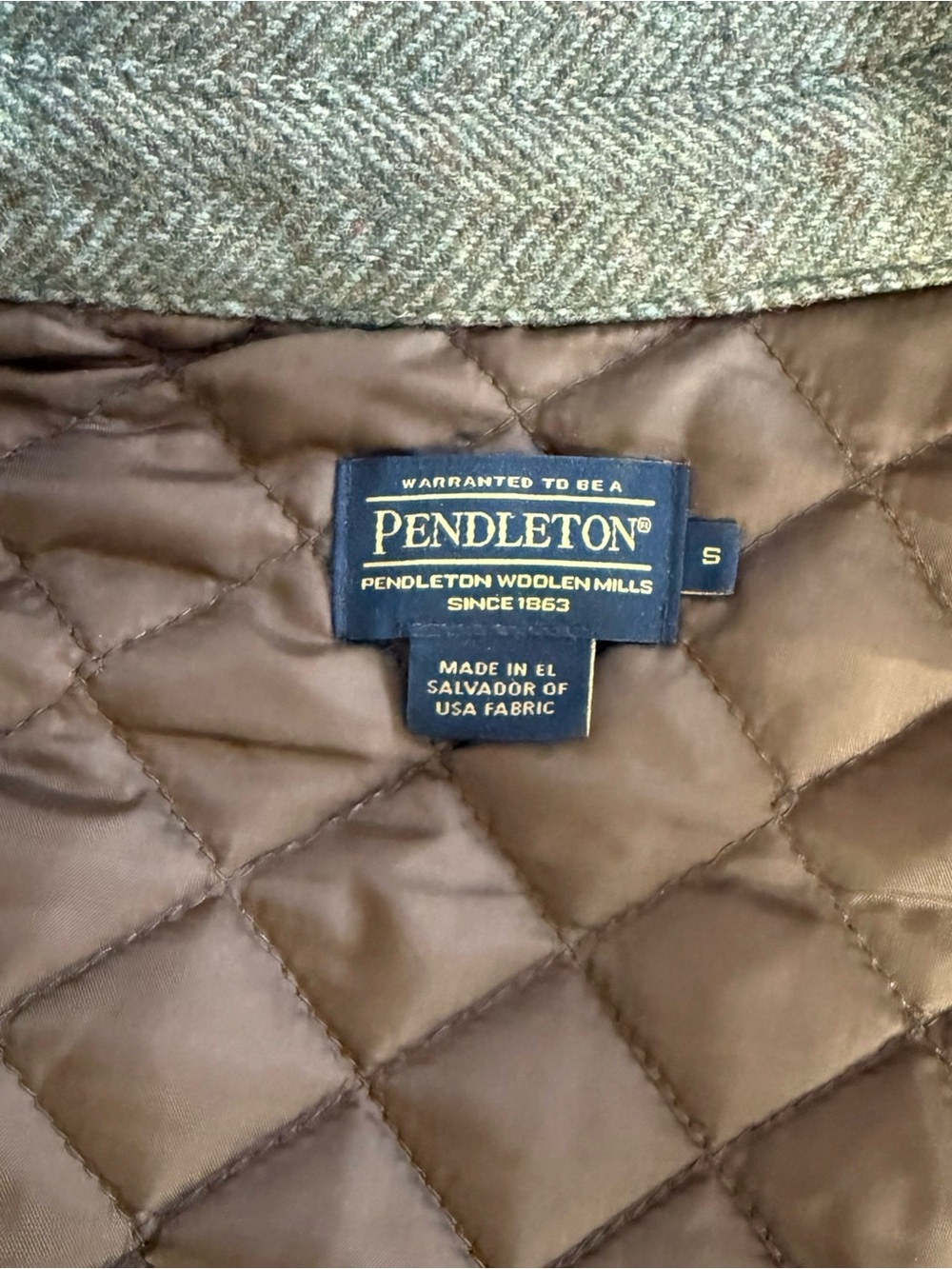Pendleton Women's Herringbone Wool Shirt Jacket Sz S - Picture 7 of 7